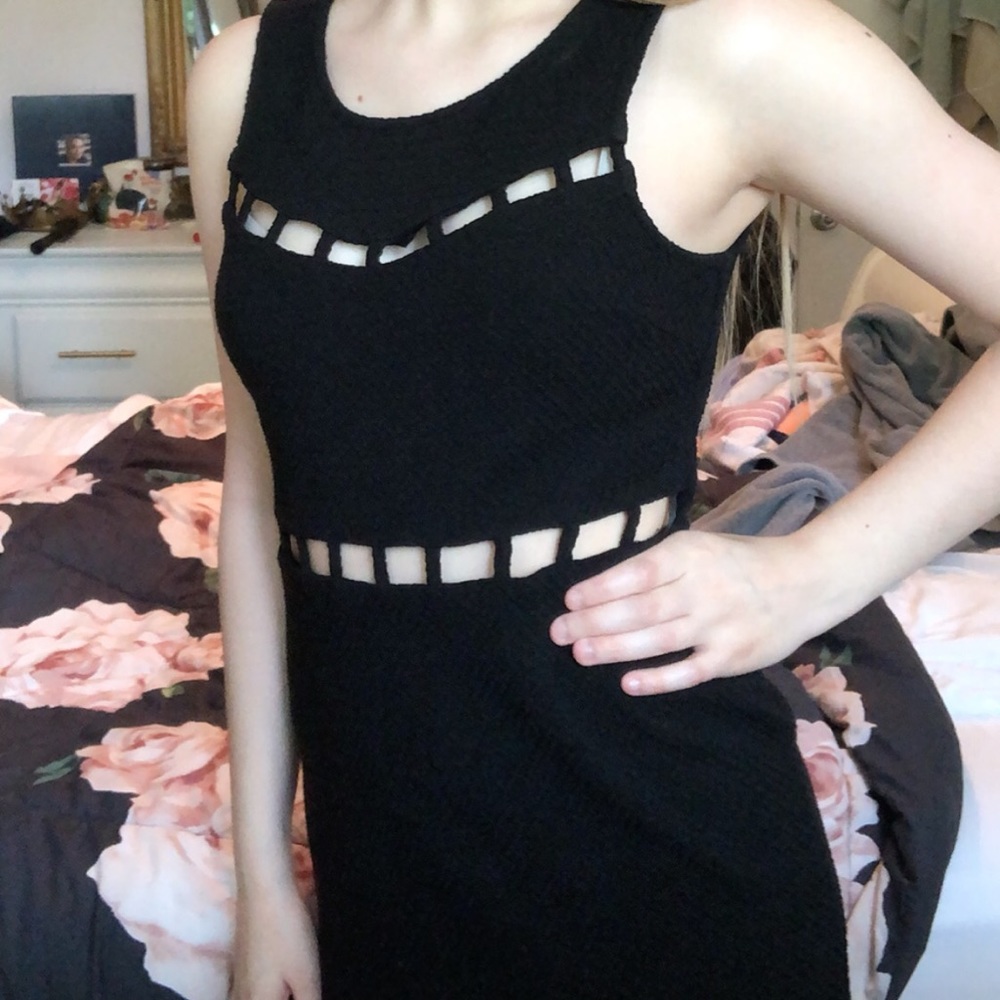 Black dress with cutouts